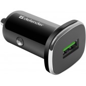 Зарядное устройство автомобильное Defender UCA-91 USB QC3.0 черный