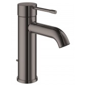 Смеситель для раковины GROHE Essence New с донным клапаном, темный графит глянец (23589A01)