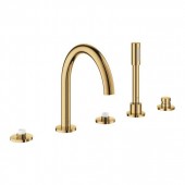 Комплект для ванны на 5 отверстий GROHE Atrio Private Collection, монтаж на борт, без рукояток, холодный рассвет (25224GL0)