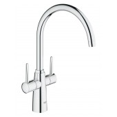 Смеситель для кухни GROHE Ambi с двумя рукоятками, высокий излив, хром (30189000)