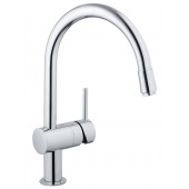 Смеситель для кухни GROHE Minta с выдвижным C-изливом, хром (32918000)