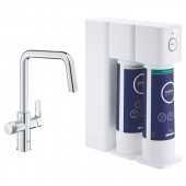 Комплект для фильтрации воды GROHE Blue Pure Eurosmart по технологии обратного осмоса с минерализацией, хром (30587000)