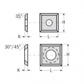 Нож твердосплавный 12x12x1,5 U2300 (790.120.03)