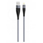 Кабель Olmio Solid, USB 2.0 - Type-C, 1.2м, 2.1A, усиленный, цвет титановый