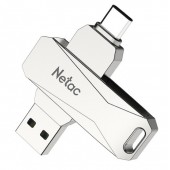 USB Флеш 256GB 3.0 Netac U782C OTG NT03U782C-256G-30PN серебристый