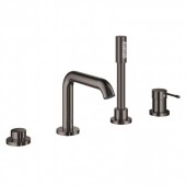 Смеситель однорычажный для ванны GROHE Essence New, на 4 отверстия, темный графит (19578A01)