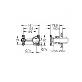 Встраиваемая часть смесителя GROHE Eurodisc Joy, однорычажный (23429000)