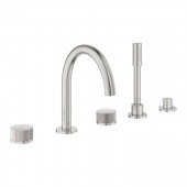 Комплект для ванны на 5 отверстий GROHE Atrio Private Collection, монтаж на борт, суперсталь (25226DC0)