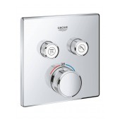 Внешняя часть термостатического смесителя GROHE Grohtherm SmartControl на 2 выхода, хром (29124000)