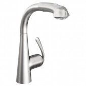 Смеситель для кухни GROHE Zedra с выдвижным изливом, нержавеющая сталь (32553SD0)