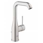 Смеситель для раковины GROHE Essence New с высоким изливом и донным клапаном, суперсталь (32628DC1)