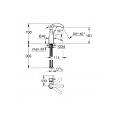 Смеситель для раковины GROHE Essence+ со средним изливом, хром (23463001)