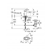 Смеситель для биде GROHE Eurocube с донным клапаном, хром (23138000)