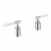 Рукоятки-стики для смесителя на 5 отверстий GROHE Atrio Private Collection, из кварцевого камня white attica, хром (48464000)