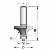 Фреза Dimar 1090075 фаска радиусная R4,8 D22,2x12,7 L55,5 подшипник, хвостовик 8_S,1 090 075 (1090075)