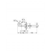 Излив для ванны GROHE Eurosmart Cosmopolitan, настенный с переключателем ванна/душ, хром (13262000)