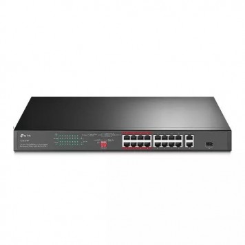 18-портовый коммутатор TP-Link TL-SL1218P с 16 PoE портами 10/100 Мбит/с и 2 гигабитными портами