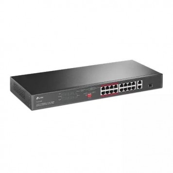 18-портовый коммутатор TP-Link TL-SL1218P с 16 PoE портами 10/100 Мбит/с и 2 гигабитными портами-1
