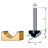 Фреза пазовая фасонная классическая 12,7*32*9,5*8 мм; R=2,38 мм (D-11069)