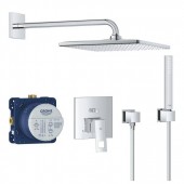 Готовый комплект для ванной комнаты GROHE Eurocube, с верхним душем Rainshower Mono 310 Cube, хром (25238000)