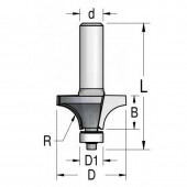 Фреза радиусная с нижним подшипником полуштап 20.6x9.5x50x6 R4.0 RW04003 (RW04003)