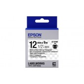 Лента Epson C53S654012 LC-4TBN9 Прозрачная лента 12мм, Прозр./Черн., 9м