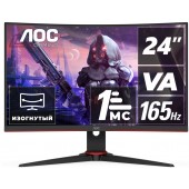 Монитор Игровой 23,6 AOC C24G2AE/BK VA 165Hz Curved 1ms 250cd/m 178/178 3000:1 2xHDMI 1xD-SUB 2x2W