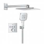 Набор для душа скрытого монтажа GROHE Grohtherm SmartControl с Rainshower SmartActive 310 Cube, хром (1039980000)