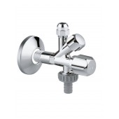 Угловой вентиль GROHE комбинированный 1/2″-3/8″ для подключения смесителей, хром (22035000)