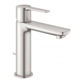 Смеситель для раковины GROHE Lineare New с донным клапаном, суперсталь (32114DC1)