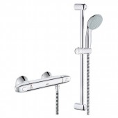 Термостат для душа GROHE Grohtherm 1000 Newс душевым гарнитуром Tempesta New II, штанга 900 мм, хром (34256004)