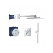 Душевая система GROHE Grohtherm SmartControl Perfect с душевым гарнитуром и верхним душем Rainshower SmartActive Cube 310, хром (34706000)