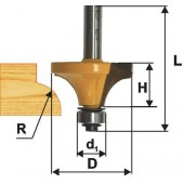 Фреза кромочная калевочная (15.8х6 мм; R 1.6 мм; хвостовик 8 мм) по дереву Энкор 9258