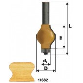 Фреза кромочная фигурная 32*38 мм / 12 мм (10682)
