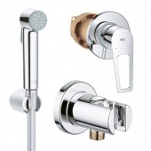 Промо-комплект гигиенического душа GROHE BauLoop NEW (смеситель, набор для душа, подключение), хром, хром (125421)