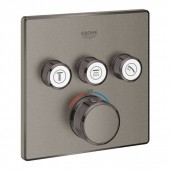 Термостат для встраиваемого монтажа на 3 выхода GROHE Grohtherm SmartControl, темный графит матовый (29126AL0)