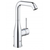 Смеситель для раковины GROHE Essence+ с донным клапаном и высоким изливом, хром (32628001)