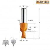 Сверло HW для присадочного станка 8x12x57,5 Z=2+2 S=10x28 LH (376.080.12)