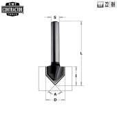 Фреза концевая CMT-contractor пазовая c углом 90гр. S=8 D=16x12,7 (K915-160)