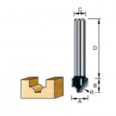 Фреза пазовая фасонная, каплевидная 31,8х32х16х8 мм; R=9,5 мм (D-11019)