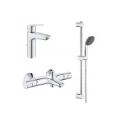 Промо-комплект GROHE Precision Start: готовое решение для ванны с термостатом, хром (123598)