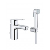 Смеситель для раковины GROHE BauEdge с гигиеническим душем, хром (23757000)