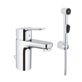 Смеситель для раковины GROHE StartEdge с цепочкой и гигиеническим душем, хром (23773000)