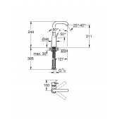 Смеситель для раковины GROHE Essence+ с высоким изливом, хром (23541001)