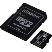 Карта памяти MicroSD 64GB Class 10 UHS-I Kingston SDCS2/64GB