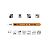 Пилки лобзиковые (BIM) 5 штук для дерева и металла 132x1.7-2.6x10-15TPI JT318VF-5 (JT318VF-5)