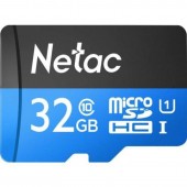 Карта памяти MicroSD 32GB Class 10 U1 Netac P500STN с адаптером SD