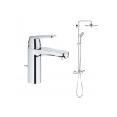 Промо-комплект GROHE Euphoria System: готовое решение для душа с изливом, хром (124114)