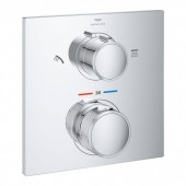 Термостат скрытого монтажа для душа GROHE Allure, с переключателем на 2 положения, верхний/ручной душ, хром (29181002)