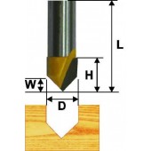 Фреза пазовая галтельная V-образная (9,5мм; хвостовик 8 мм; 90°) Энкор